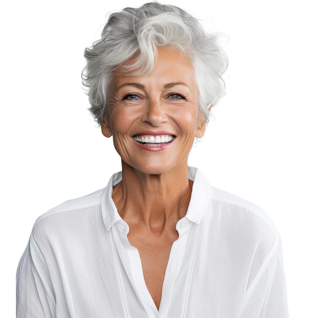 Paciente sonriente tras un tratamiento periodontal personalizado